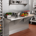Thumbnail image #2 for Eagle Group Wall-Mount Stainless Steel Work Table with Bullnose Edge and Rear Up-Turn, 60 x 30 Inches