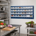 Thumbnail image #2 for Quantum Wall-Mounted Louvered Panel Starter Unit with 32 Clear Bins, 36 x 6 x 19 Inches