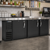 Thumbnail image #2 for Beverage-Air BB94HC-F-B Three-Section Food-Rated Back Bar Refrigerator with Solid Doors, Black Exterior