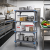 Thumbnail image #2 for Millenia Mobile Polymer Starter Shelving Unit, 4-Shelf, 60