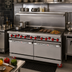 Thumbnail image #2 for American Range AR-48G-2B-CC 60-Inch Gas Restaurant Range with 48-Inch Griddle, 2 Open Burners, and 2 Convection Ovens