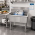 Thumbnail image #2 for KoolMore Three Compartment Stainless Steel Commercial Sink with Backsplash and Legs