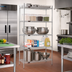 Thumbnail image #2 for EAGLEbrite 5-Tier Stationary Starter Wire Shelving Unit, 60W x 21D x 86H, Zinc Finish