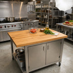 Thumbnail image #2 for John Boos Appalachian OKT-BL3627-V Red Oak Island Countertop, 36" x 27" x 1-1/2" Thick, Blended Edge Grain, Varnique Finish