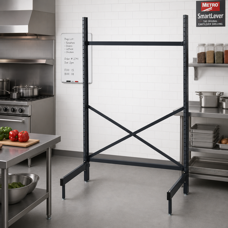 Product image #2 for Metro SmartLever SM862172-KIT Cantilever Starter Kit — Fits 72" W x 21" D Shelves, 86-3/8" H