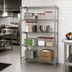 Thumbnail image #2 for Quantum 60-Inch W x 14-Inch D x 63-Inch H Stationary Wire Shelving Starter Kit, 4 Shelves, 304 Stainless Steel