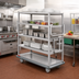 Thumbnail image #2 for Metro 64-Inch Queen Mary Banquet Cart with 6 Ledge Shelves, Stainless Steel