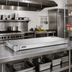 Thumbnail image #3 for Eagle Quik-Set Flat Solid Stainless Steel Shelf, 54 x 18 Inches, Marine Edge