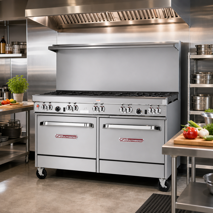 Product image #2 for Southbend Ultimate 60-Inch Gas Restaurant Range with 10 Open Burners and 2 Convection Ovens