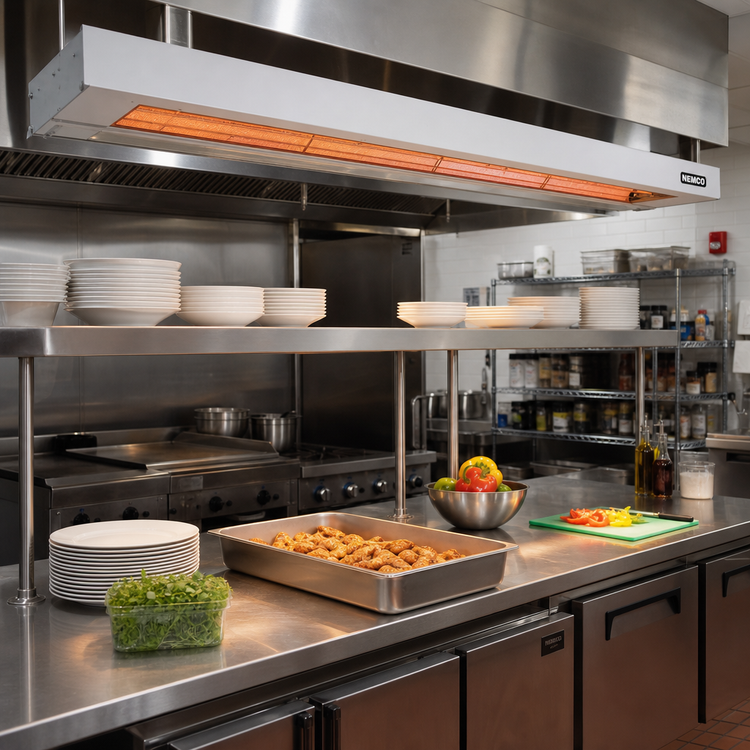 Product image #2 for Nemco 72-Inch Dual Unlighted Remote-Controlled Infrared Strip Heater, 240V