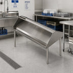 Thumbnail image #2 for John Boos DTSS-3060-S Double-Sided Solid Stainless Steel Sorting Shelf for Soiled Dish Tables, Table/Wall Mounted, 60 x 30-1/2 x 32 Inches