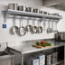 Thumbnail image #2 for Advance Tabco Wall-Mounted Shelf with Pot Rack, 132-Inch W x 12-Inch D, Stainless Steel