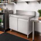 Thumbnail image #3 for Perlick Corporation Top Shelf TS36SC 36-Inch Stainless Steel Freestanding Underbar Storage Cabinet with Pitched Drainboard Top and Adjustable Shelf