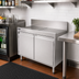 Thumbnail image #3 for Top Shelf 36-Inch Wide Stainless Steel Underbar Storage Cabinet with Drainboard Top