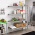 Thumbnail image #3 for Cambro Camshelving Premium 24-Inch Wide x 21-Inch Deep x 72-Inch High 4-Tier Vented and Solid Stationary Add-On Shelving Unit