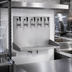 Thumbnail image #2 for Micro Matic Wall-Mount 16-Inch Stainless Steel Drip Tray Trough with Integral Glass Rinser, 5 Faucet Holes