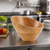 Thumbnail image #2 for American Metalcraft 80 oz. Round Angled Bamboo Bowl, 11-1/2 Inch Dia. x 7-1/4 Inch H
