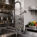 Thumbnail image #2 for T&S MPY-2DCN-08-CR EasyInstall Single-Hole Deck-Mount Pre-Rinse Unit — 8 Inch Swing Nozzle, 24 Inch Spring Hose, 0.65 GPM