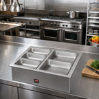 Thumbnail image #2 for Hatco DHWBI-3 Drop-In Insulated Dry Heated Well with Drain, 3 Full-Size Pan Capacity, Remote Thermostat