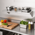Thumbnail image #2 for John Boos Stallion 48 Inch x 12 Inch Wall-Mounted 430 Stainless Steel Shelf with Stallion Safety Edge Front