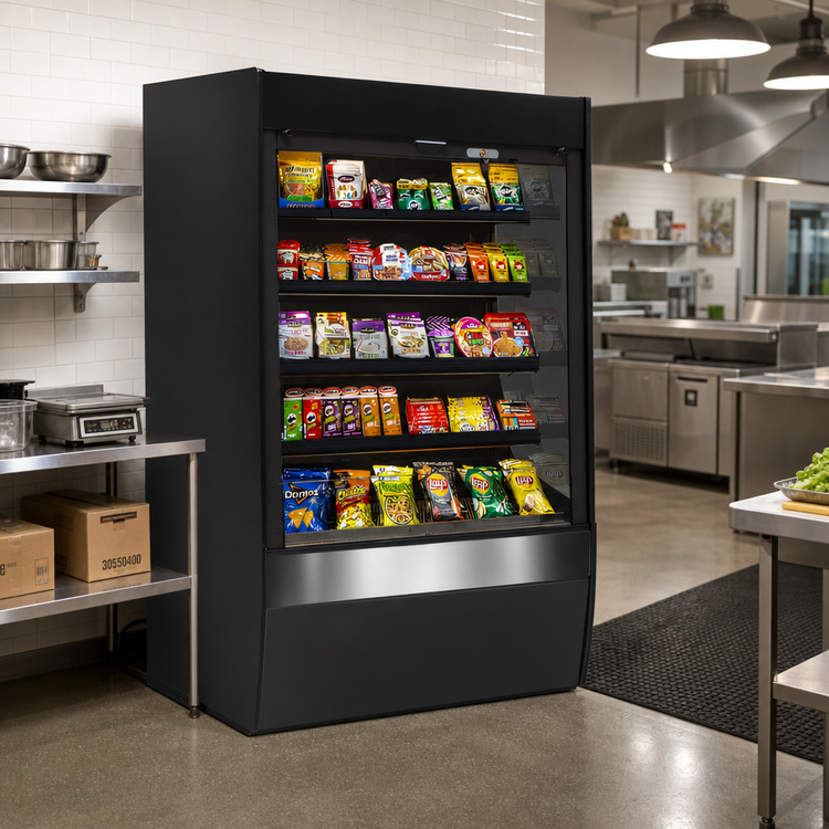 Product image #2 for Federal Industries Vision Series VNSS7278S Square-End Non-Refrigerated Self-Serve High Profile Merchandiser, 71.25 x 33 x 78 Inches