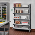 Thumbnail image #2 for Cambro Camshelving Elements XTRA Stationary Add-On 5-Tier Solid Polymer Shelving Unit, 21 x 54 x 84 Inches, Speckled Gray