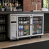 Thumbnail image #2 for Turbo Air Super Deluxe Two-Section Narrow Back Bar Cooler with 2 Glass Doors, 16.46 Cu. Ft., Self-Contained Side-Mount, 115V