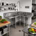 Thumbnail image #2 for John Boos Pro-Bowl 3-Compartment Corner Sink with Dual Drainboards, 70-1/2