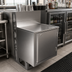 Thumbnail image #3 for BK Resources Top Shelf Stainless Steel Underbar Cabinet, 24 x 21 Inch, Flat Top, Raised Edge, Hinged Lock Door