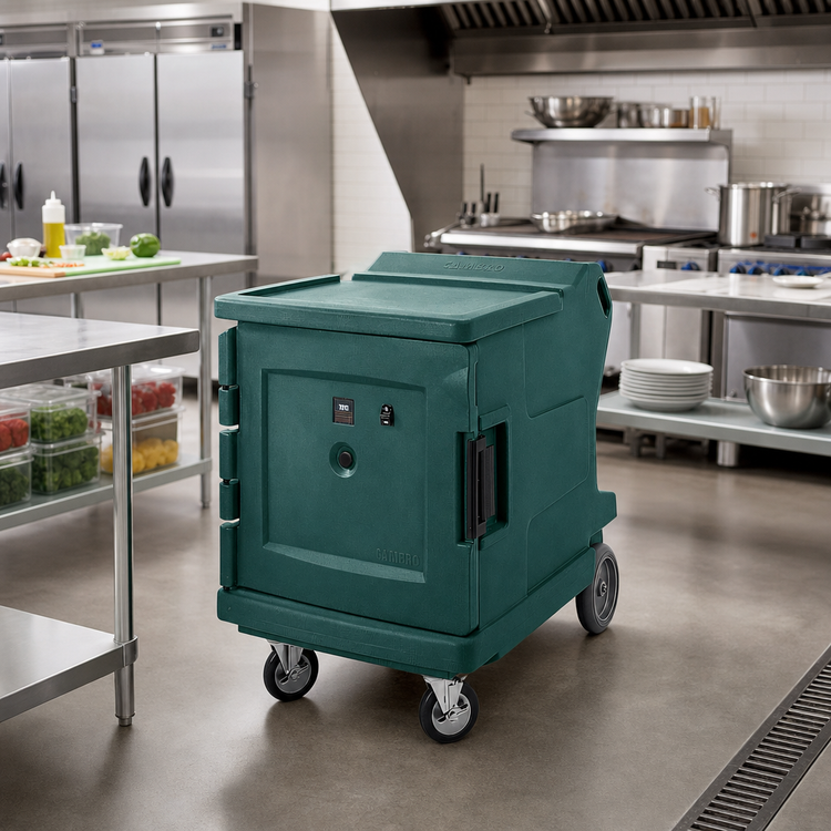 Product image #3 for Cambro Camtherm Low Profile Electric Hot Holding Cabinet, Single Door, Granite Green, Celsius Thermometer