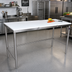Thumbnail image #2 for John Boos 72-Inch x 36-Inch Reversible Poly Top Trimming Table with Stainless Steel Legs