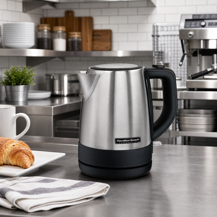 Product image #2 for Hamilton Beach Commercial Stainless Steel 1 Liter Cordless Electric Kettle with Auto Shutoff