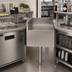 Thumbnail image #2 for Krowne Royal Series 24-Inch 90° Rear Corner Underbar Drainboard Filler with Single Leg