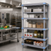 Thumbnail image #2 for Quantum Millenia 5-Shelf Gray Polymer Shelving Unit with Dunnage Stand, 2000 lb Capacity, 60