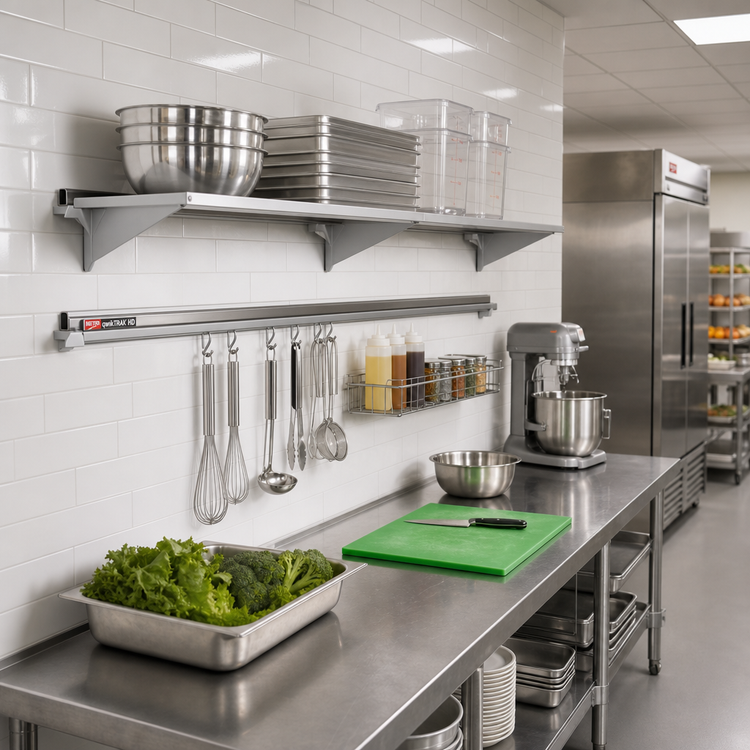 Product image #2 for Metro qwikTRAK HD 17 Ft. Commercial Shelving Track Set