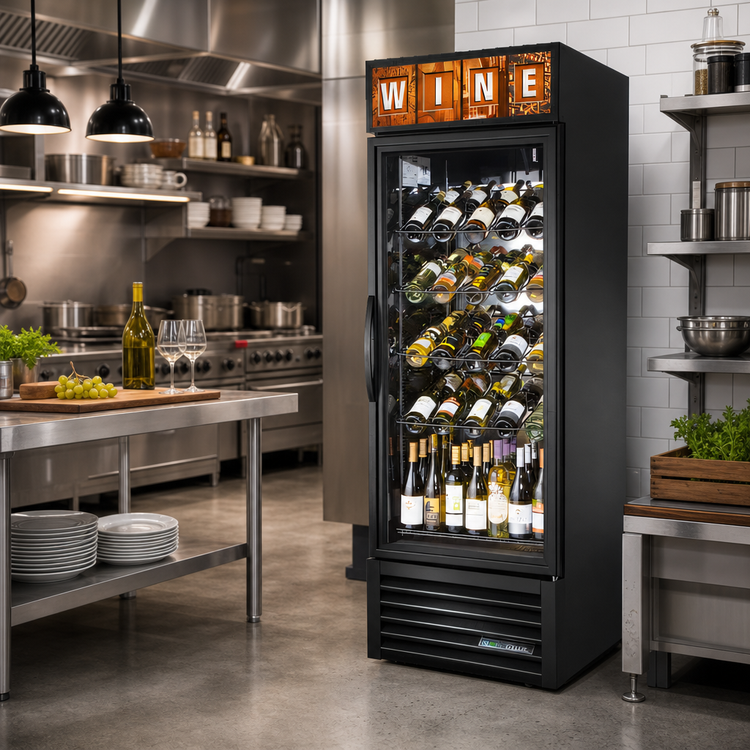Product image #2 for True One-Section Self-Contained Bottom-Mount Glass Door Wine Merchandiser Refrigerator