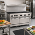 Thumbnail image #2 for Vulcan Endurance 60-Inch Commercial Gas Restaurant Range with 10 Open Burners, Standard Oven Left and Convection Oven Right