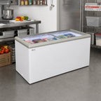 Thumbnail image #3 for Excellence Commercial Products HB-20HCD Dual-Temperature Chest Refrigerator/Freezer, 20 cu. ft., Sliding Glass Doors, White