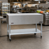 Thumbnail image #2 for Eagle Group Mobile 66-Inch Stainless Steel Utility Serving Counter with Open Base