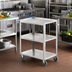 Thumbnail image #2 for Vollrath Stainless Steel 3-Shelf Utility Bus Cart, 400 lb Capacity