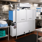 Thumbnail image #2 for Jackson WWS AJ-64CS High-Temperature Steam-Heated 2-Tank Conveyor Dishwasher, 287 Racks/Hour, 25-Inch Clearance