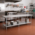 Thumbnail image #2 for Sapphire Manufacturing 120-Inch x 14-Inch Stainless Steel Work Table with Adjustable Undershelf