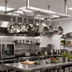 Thumbnail image #2 for Commercial Ceiling-Mounted Triple-Bar 304 Stainless Steel Pot Rack, 72 x 22 Inches, with 18 Hooks