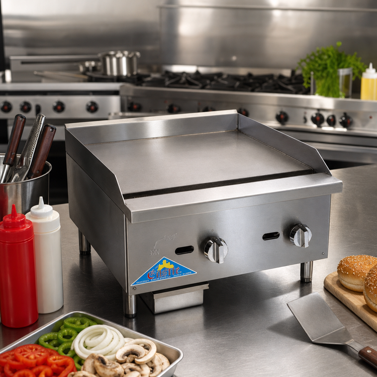 Product image #2 for Comstock-Castle CCEGT16 16-Inch Countertop Gas Griddle with Smooth Polished Steel Plate