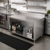 Thumbnail image #2 for John Boos 72 Inch x 30 Inch Stainless Steel Underbar Work Table with Open Front Cabinet Base and 5 Inch Backsplash