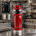 Thumbnail image #2 for Micro Matic USA CT300-2 Monaco Countertop Air-Cooled Ceramic Draft Beer Tower, Single Column, 2 Brass-Body Faucets