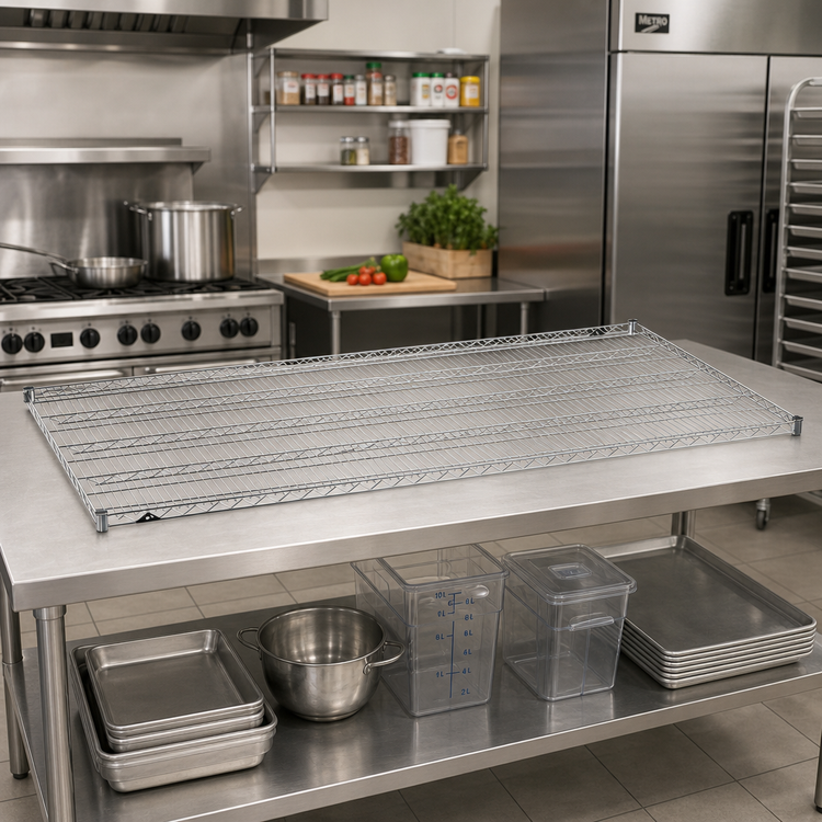 Product image #2 for Metro Super Erecta Super Wide 72-Inch W x 36-Inch D Chrome Plated Wire Shelf