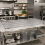Thumbnail image #2 for Metro Super Erecta 3672NC Super Wide Chrome Wire Shelf, 72"W x 36"D, with Plastic Split Sleeves