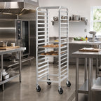 Thumbnail image #2 for Dinex DXP512 Aluminum End-Loading Pan Rack, 12-Tray, 18 x 26-Inch, 5-Inch Slide Spacing