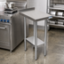 Thumbnail image #2 for BK Resources 18-Inch x 24-Inch Stainless Steel Filler Table with Adjustable Undershelf and 1-1/2-Inch Rear Riser